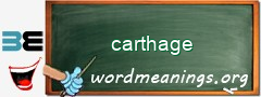 WordMeaning blackboard for carthage